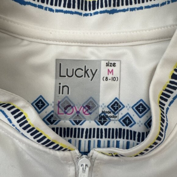 Lucky In Love Women's Top Golf Tennis Athletic Sports Size M (8-10) - Picture 3 of 5